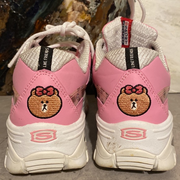 Limited Edition Skechers x Line Friends Pink Choco Sneakers - Picture 7 of 13